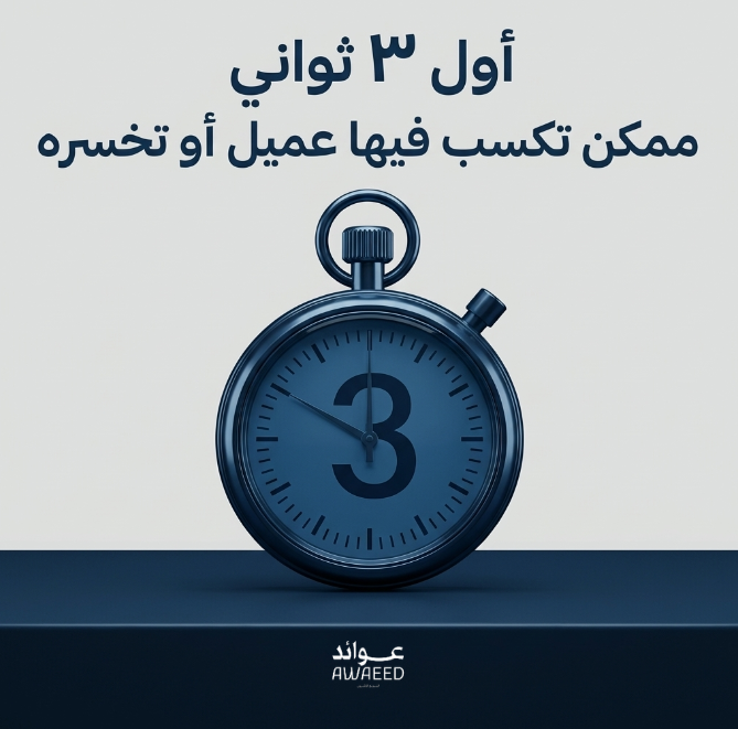 أول 3 ثواني هي اللي تقرر كل شيء