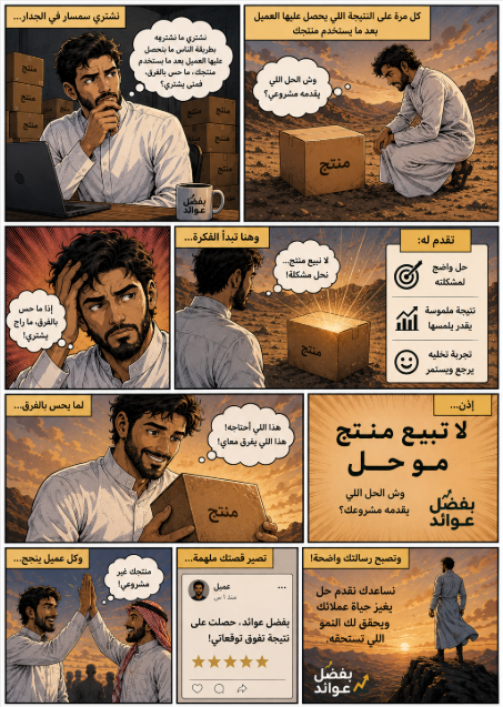 مو كل منتج ممتاز يحقق مبيعات. أحيانًا المشكلة مو في المنتج... المشكلة في طريقة تقديمه. 🎯