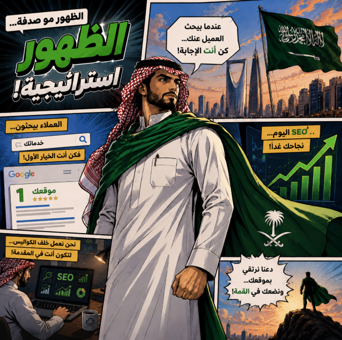 إذا عميلك يبحث عن خدمتك وما يلقى موقعك... فهو غالبًا يلقى منافسك