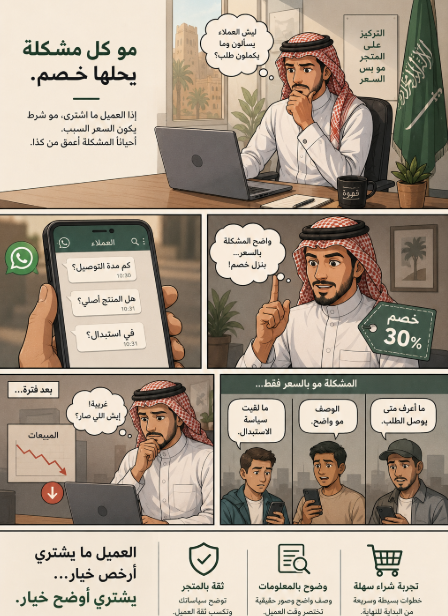 ليش بعض العملاء يطلعون من عندك قبل ما يشترون؟