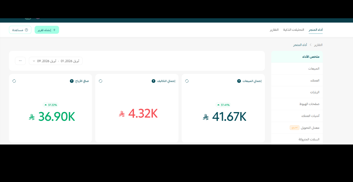 مبيعات اول 9 ايام من شهر الحالي بدون اعلانات